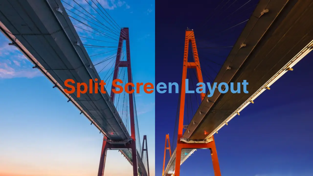 大胆でインパクトあるスプリット・レイアウト